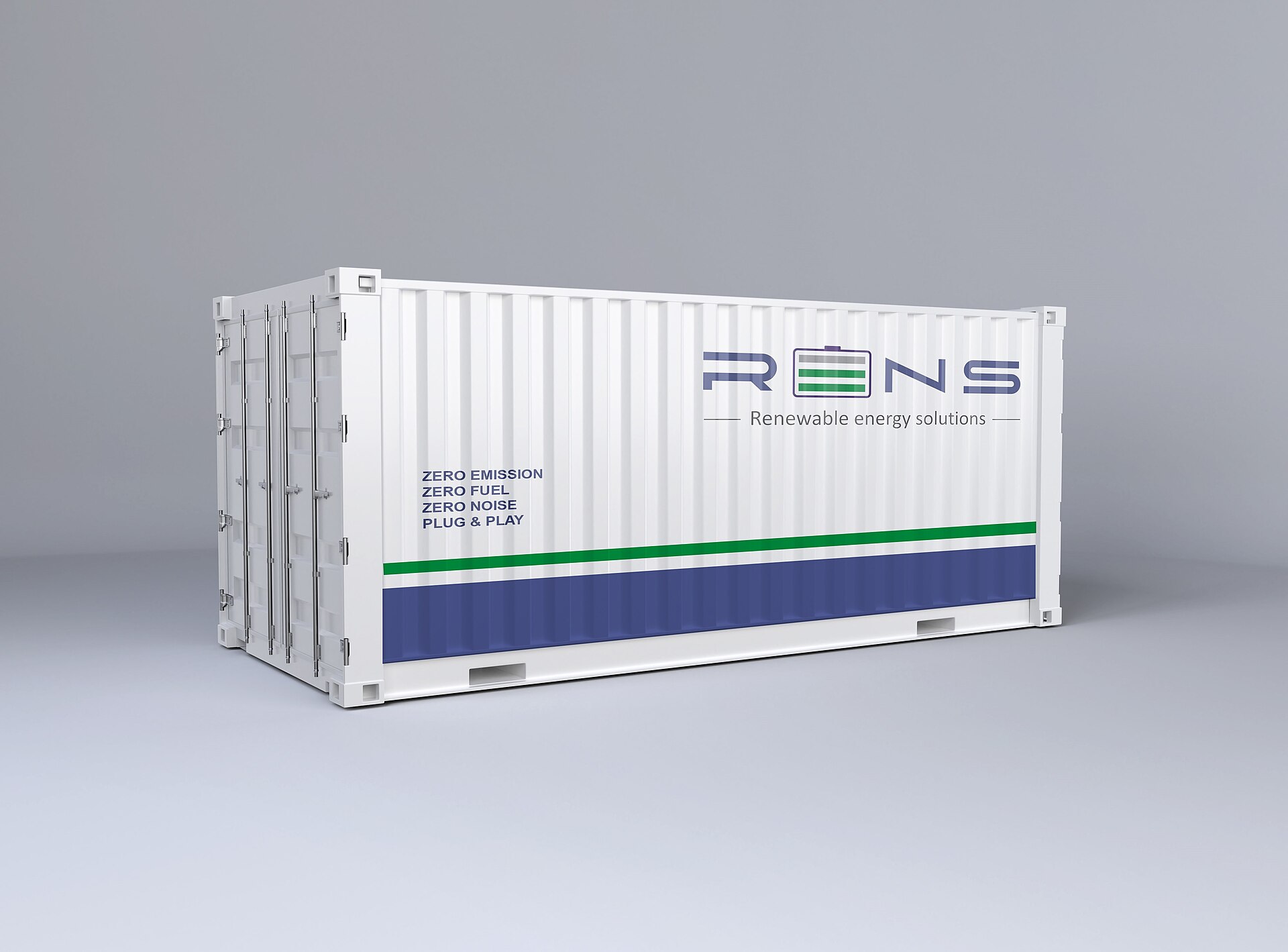 Grid-scale battery storage units on a prepared site